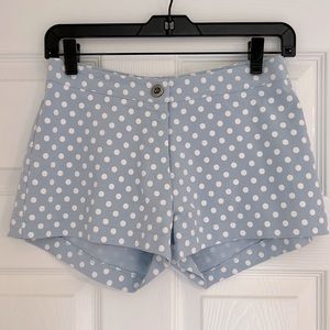 Blue and White Polka Dot Shorts